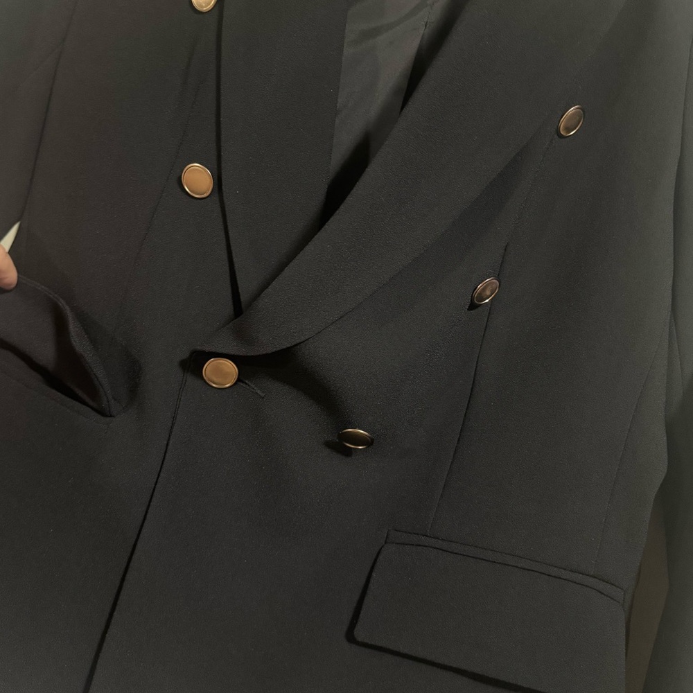 Double Breasted Blazer w/ Gold Buttons ✨ - Picture 3 of 4